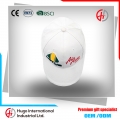 Gorra de béisbol blanca de bordado 3D popular logotipo personalizado