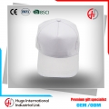 Gorra de béisbol de algodón en blanco blanco caliente de la venta insignia de encargo