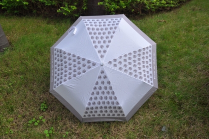 2017 Manual Open White 3 Fold Umbrella