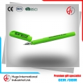 Alta calidad publicidad verde 0,5 mm bolígrafo plástico