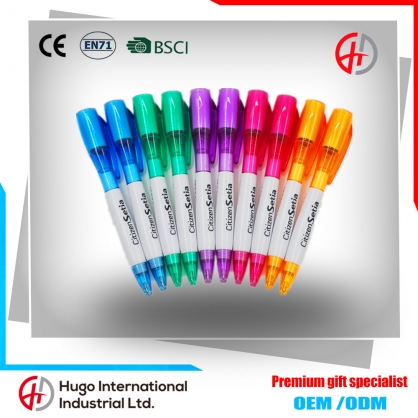 Advertising Gift Plastic Torch LED Light Ballpoint Pen